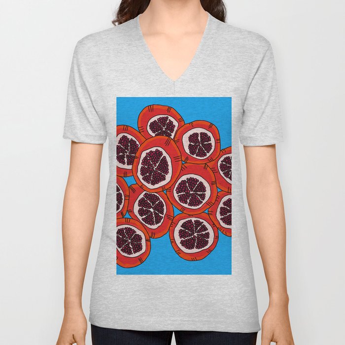 Pomegranates V Neck T Shirt
