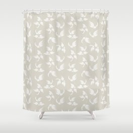 Rose Leaves Seamless Pattern Shower Curtain