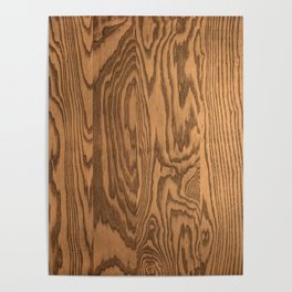 Wood, heavily grained wood grain Poster