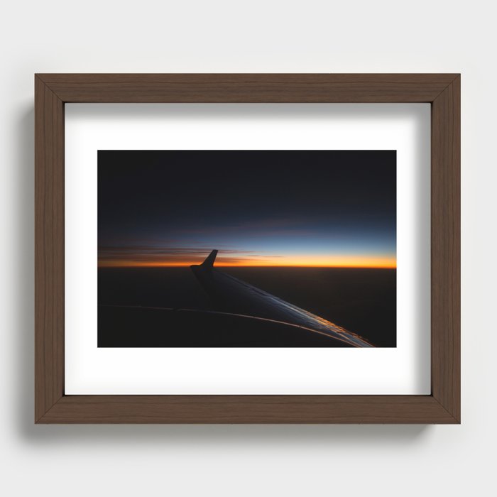 Sunset from the cocpkit Recessed Framed Print