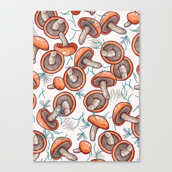 tasty shiitake pattern Canvas Print