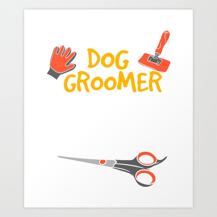 Tattooed Dog Groomer Art Print