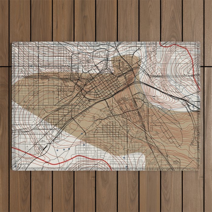 Saint Paul, USA - City Map Collage Outdoor Rug