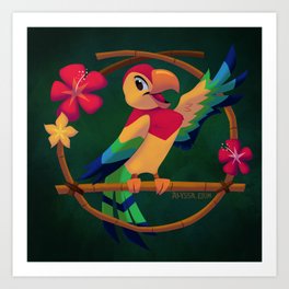 José the Tiki Bird Art Print