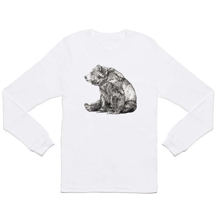 Bear // Graphite Long Sleeve T Shirt