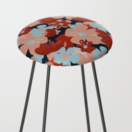 Contemporary Floral Counter Stool