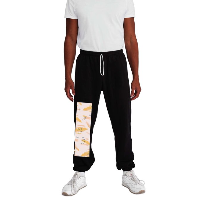 Retro 90s Shapes Pattern Yellow Sweatpants