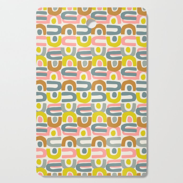 Earthy Abstract Shapes Pattern 19 Cutting Board