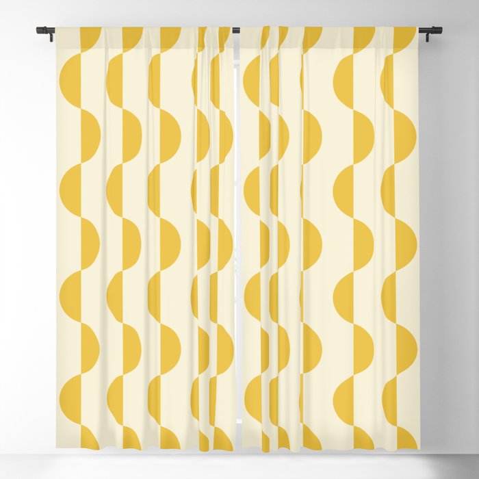 Gwynne Pattern - Golden Blackout Curtain