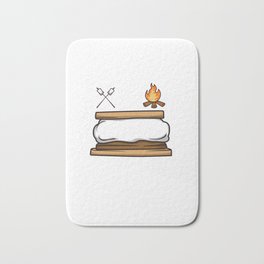 In a hot mess smores Bath Mat | Wilderness, Firepit, Mess, Mass, Roasting, Adventure, Saying, Biscuit, Children, Forest 