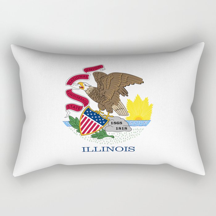 Illinois State flag Rectangular Pillow