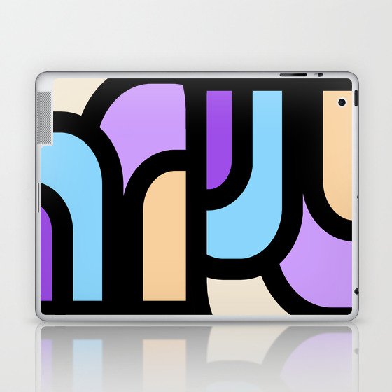 Abstract Vibrant Purple Blue Arches Laptop & iPad Skin