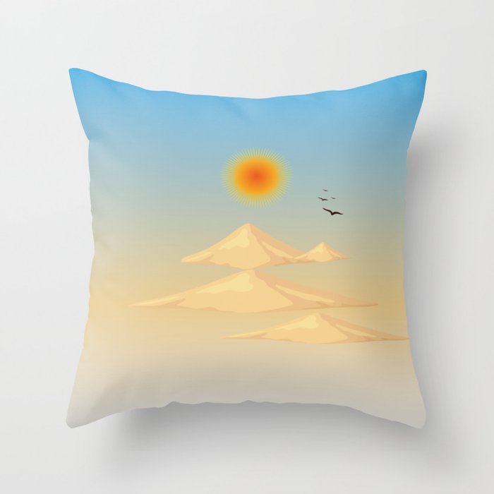 live by the sun and sand,For nature lovers, especially the picturesque desert areas Throw Pillow