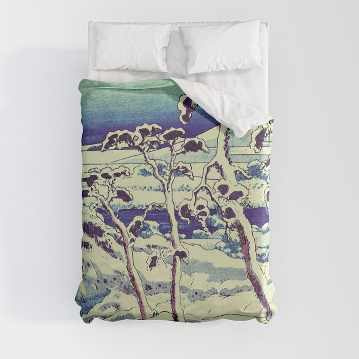 Path in the Snow Duvet Cover