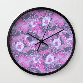 Pink florals Wall Clock