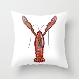 King Crawfish Throw Pillow