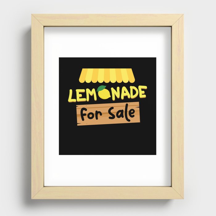 Lemonade For Sale Lemonade Recessed Framed Print