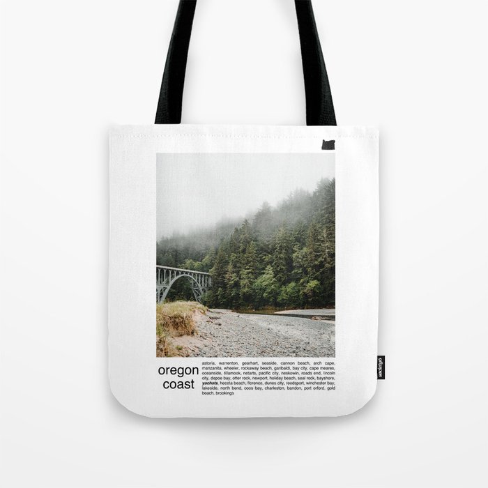 Bridge and Fog | Travel Minimalism | Oregon Coast Tote Bag