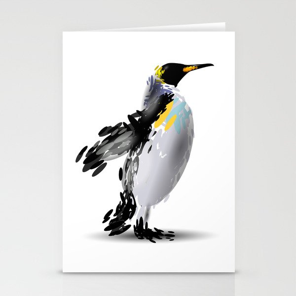 Abstract illustration of a penguin Stationery Cards