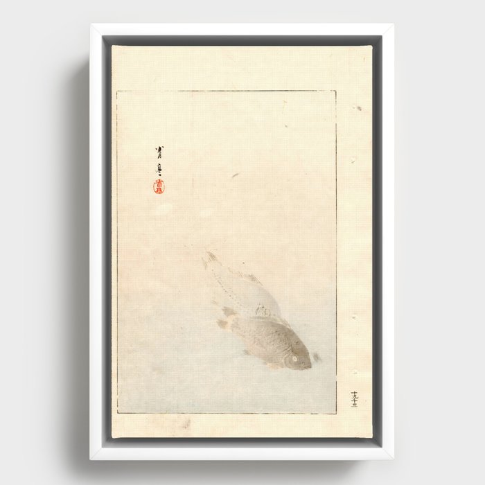 Crucian Carps (Watanabe Seitei) Framed Canvas