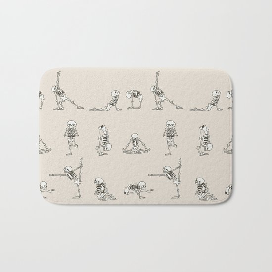 Skeleton Yoga Bath Mat
