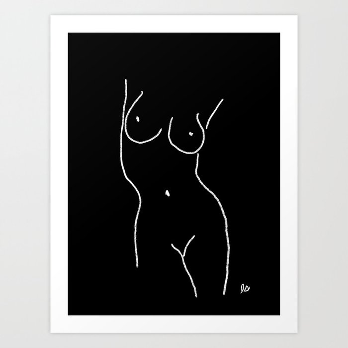 Female Body Study Art Print