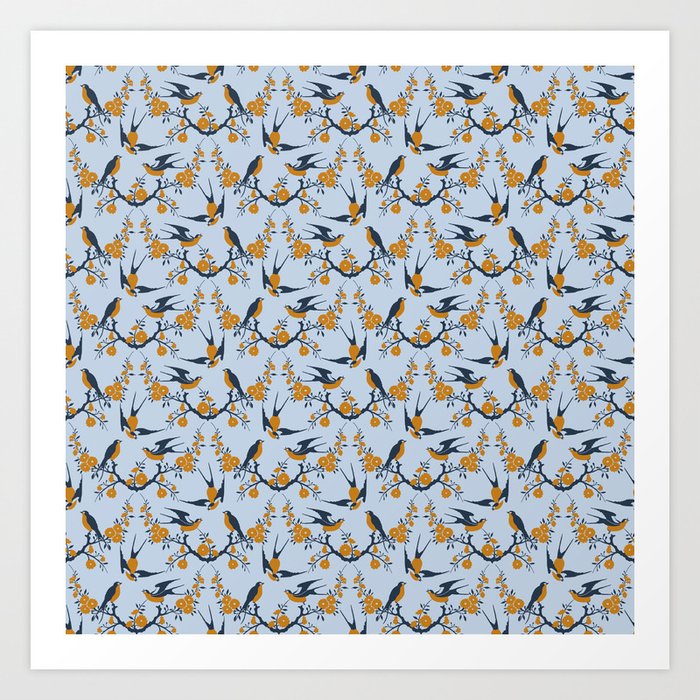 Swallows in the Spring Art Print