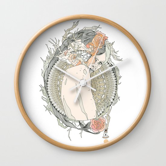 blackened doily Wall Clock