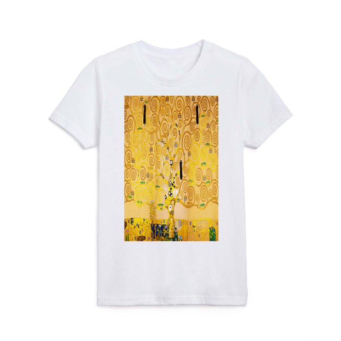 Gustav Klimt - The Tree of Life (Part 3, 4 ,5) - Nine Cartoons for the Execution of a Frieze for the Dining Room of Stoclet House in Brussels - 1911 - Symbolism - Digitally Enhanced Version - Kids T Shirt