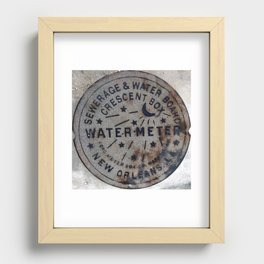 Street Water Meter - New Orleans LA Recessed Framed Print