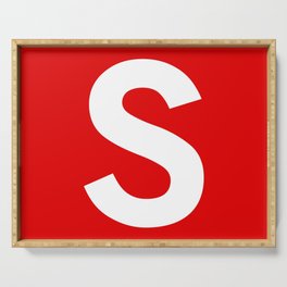 Letter S (White & Red) Serving Tray