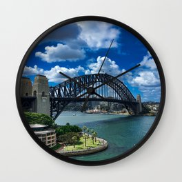 Sydney Harbour Bridge Wall Clock | City, Cluds, Photo, Sky, Fineday, Sydneyharbour, Sydney, Bridge, Color 