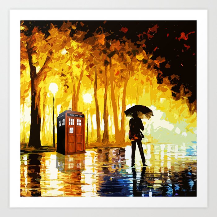 Tardis Art Stand by Alone Sun Shade by Prawoto