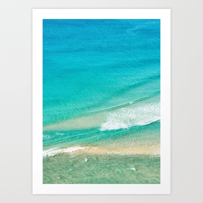 Beach Blue Water  Art Print