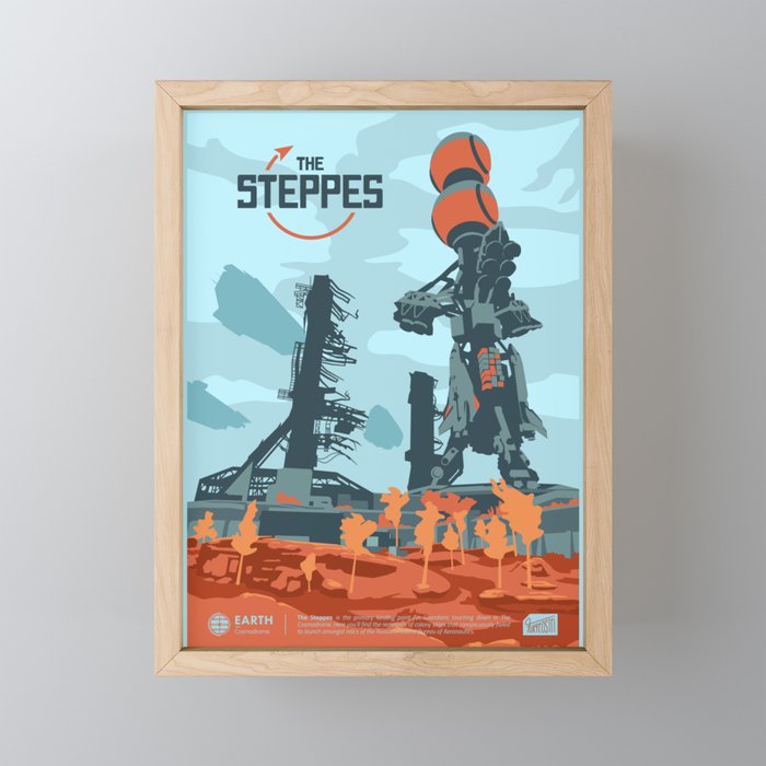 The Steppes - Cosmodrome Framed Mini Art Print