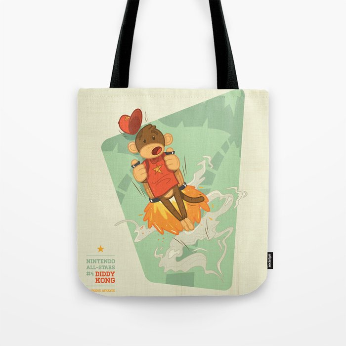 Diddy Kong Nintendo All Stars 4 Tote Bag By Henriqueathayde