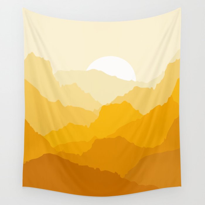 Mountain sunrise Wall Tapestry