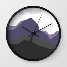 Abstract minimalistic mountain landscape Wall Clock