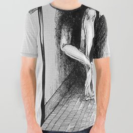 horror scary art for Psychological lovers women and men All Over Graphic Tee
