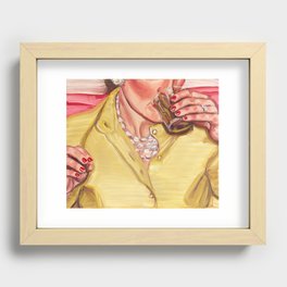 Stiff drink and red nail polish Recessed Framed Print