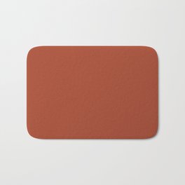 Potter's Clay Bath Mat | Tone, Simple, Solid, Graphicdesign, Pilllow, Earth, Brick, Dark, Reddish, Natural 