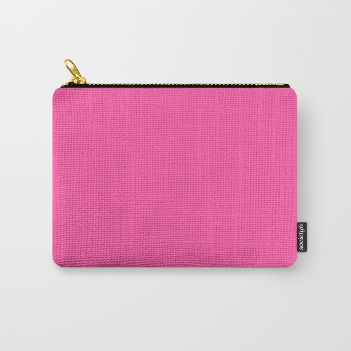 Brilliant Rose Pink Solid Color Popular Hues - Patternless Shades of Pink Collection - Hex #FF55A3 Carry-All Pouch