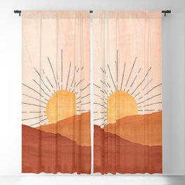 Terracotta sunrise Blackout Curtain