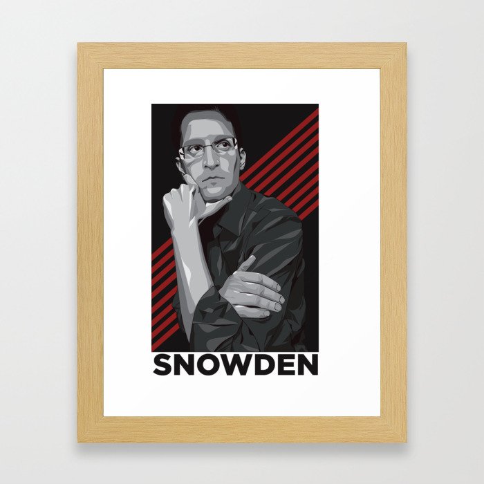 Edward snowden Framed Art Print