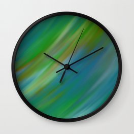 Green and Blue Streak Gradient Wall Clock
