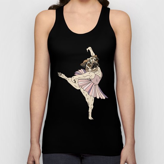 Dog Ballerina Tutu - Pug Unisex Tank Top