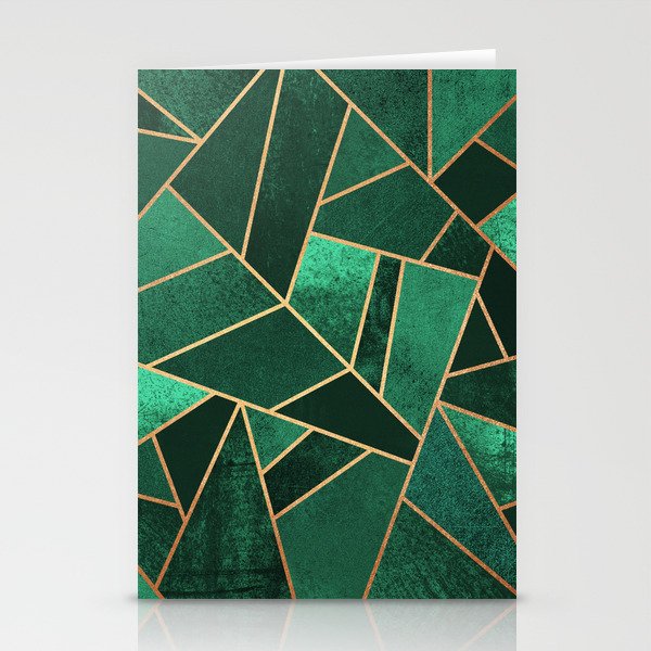 Emerald and Copper Stationery Cards