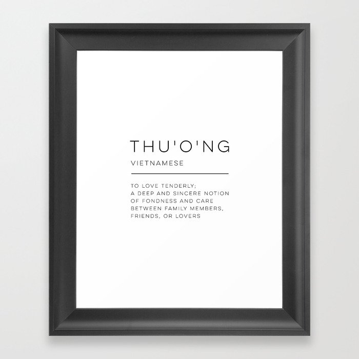 Thu'o'ng Definition Framed Art Print