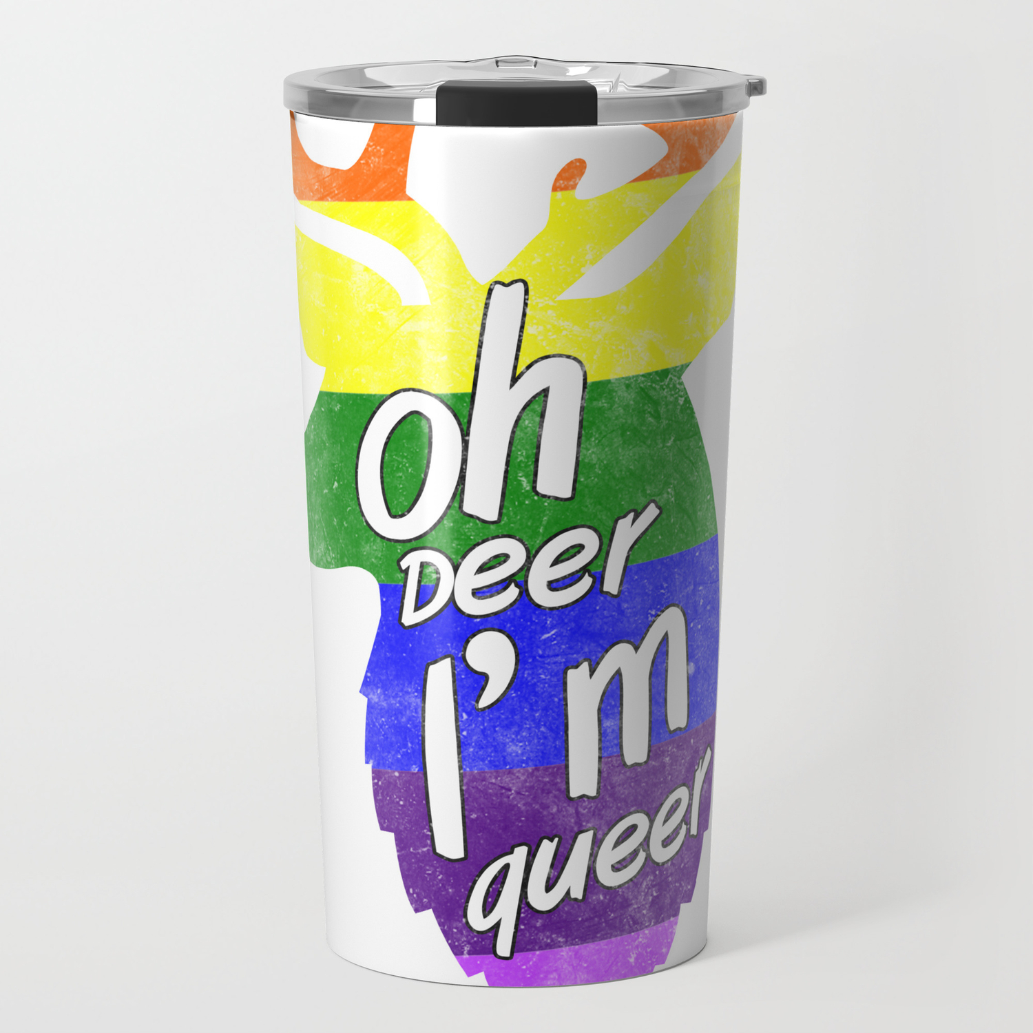 Oh Deer I'm Queer Rainbow Pride Gay Premium Gift Wrap Wrapping Paper Roll
