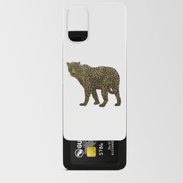 digital painting of a leopard in shades of brown Android Card Case